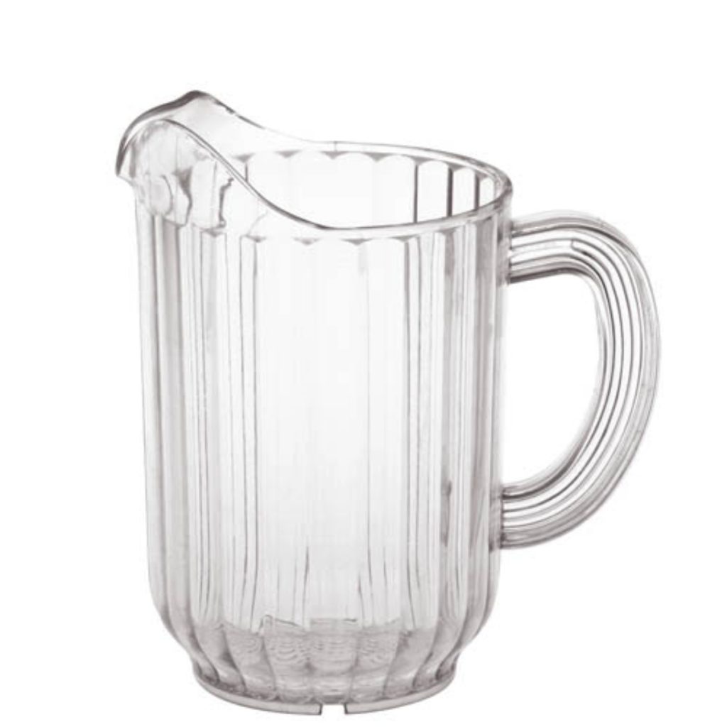 jarra estriada con extra dureza de policarbonato e irrompible. 1800ml