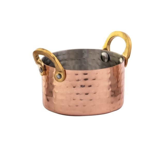 cazuela de degustacion mono-porcion exotic de cobre e irrompible. 175ml