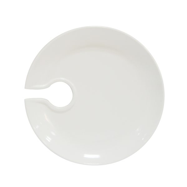 plato party de melamina e irrompible, blanco. 270gr