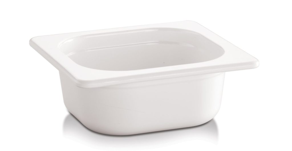 bandeja gastronorm de buffet 1/6 alta de melamina. 380gr