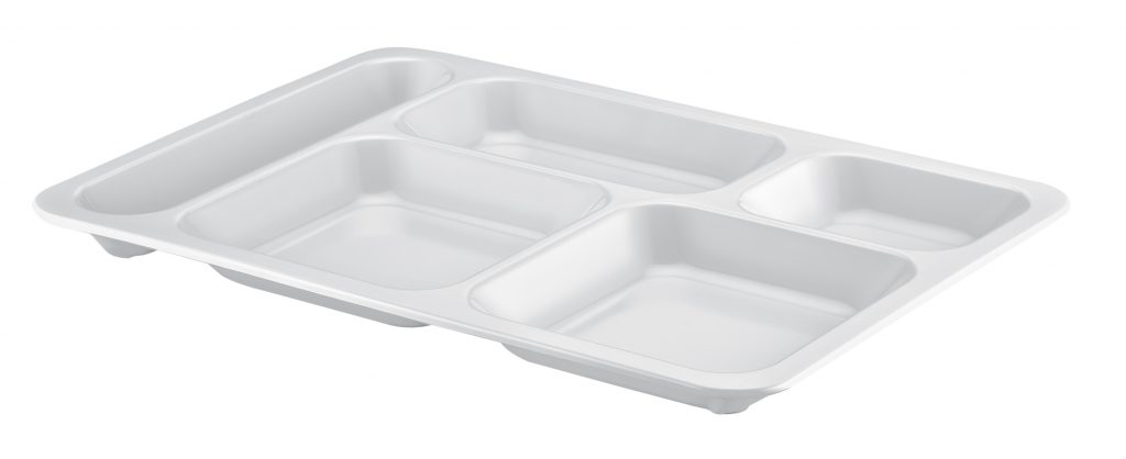 bandeja para buffet con compartimentos de melamina. 535gr